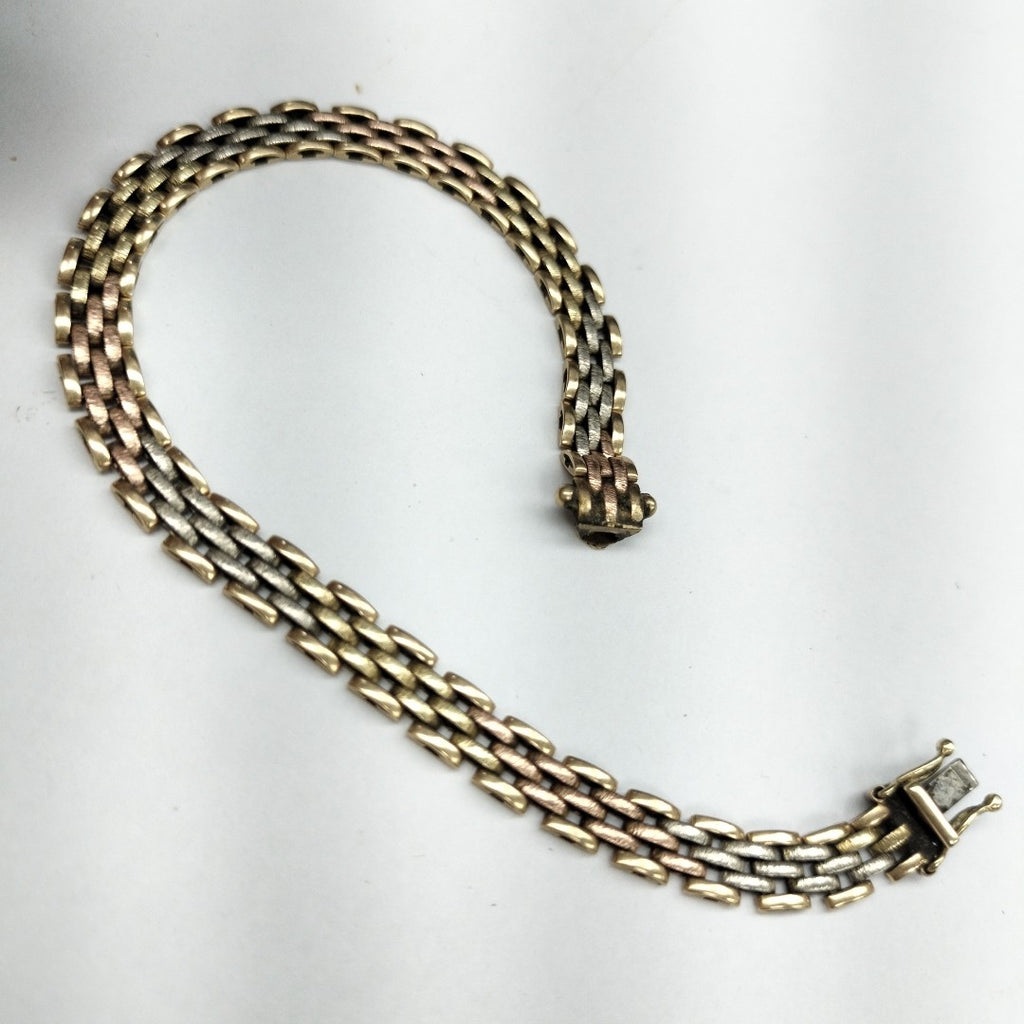 PULSERA ORO COMBINADO 14 K 11,00 GRMS (SEMINUEVO)