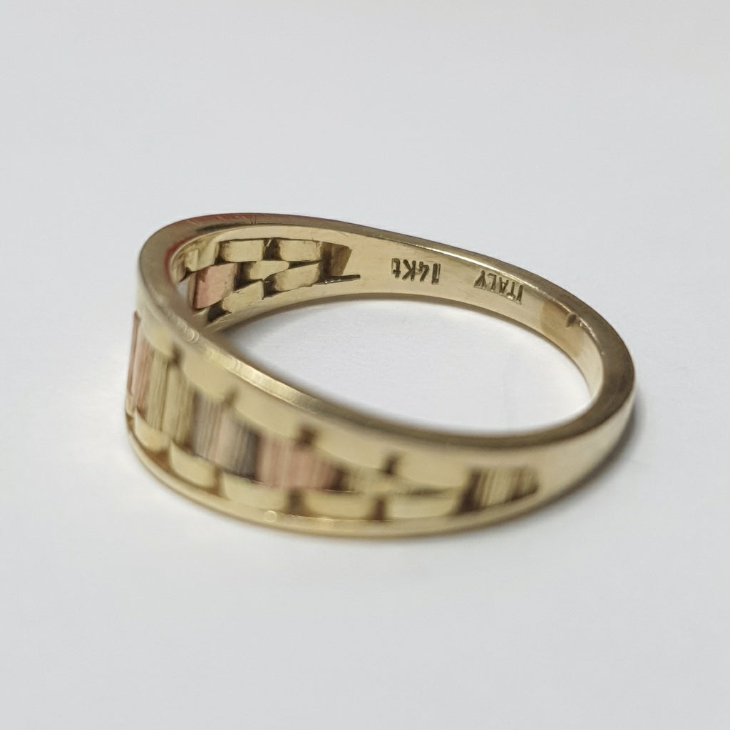 ANILLITO ORO, ORO COMBINADO 14 K 3.2 GRMS (SEMINUEVO)