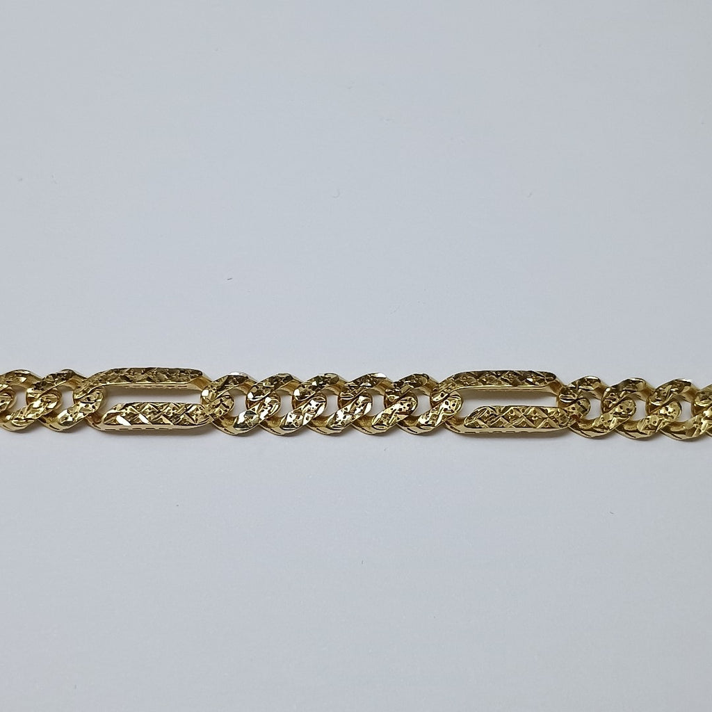 PULSERA CABALLERO MONACO ORO 10K 7.1 (NUEVO)