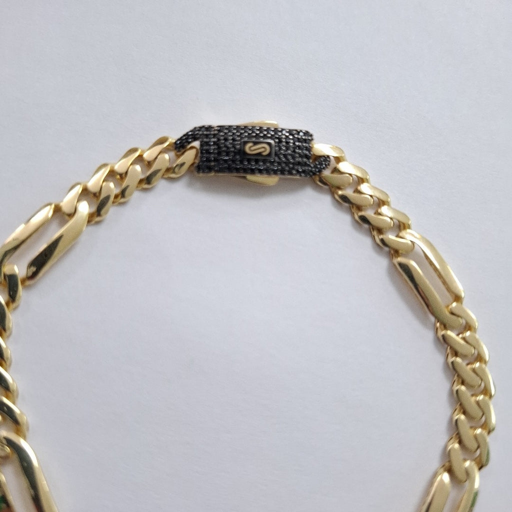 PULSERA CABALLERO MONACO ORO 10K 6.9 (NUEVO)