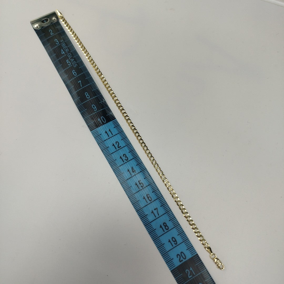 PULSERAS CABALLERO BARBADA AMARILLA ORO 14K 2.7 (NUEVO)