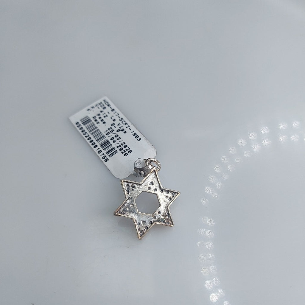 DIJE ESTRELLA DE DAVID C/CIRCONIAS PLATA .925 2.8 GR (NUEVO)