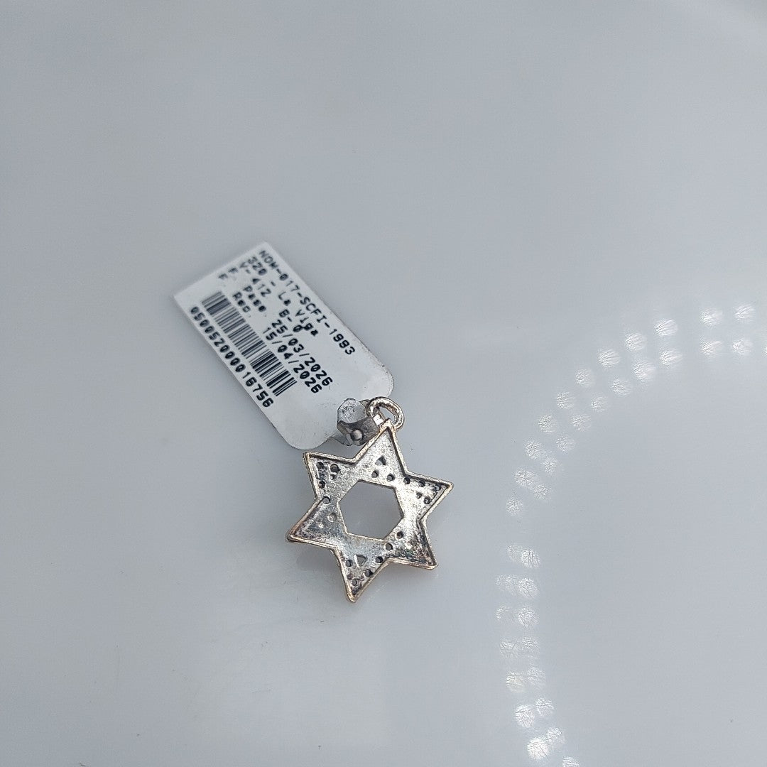 DIJE ESTRELLA DE DAVID C/CIRCONIAS PLATA .925 2.8 GR (NUEVO)