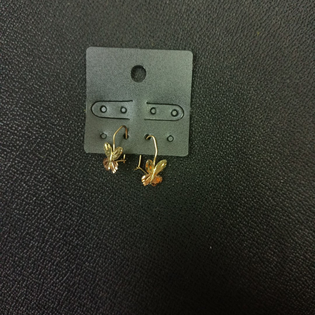 ARETES PAR ORO COMBINADO 14 K 1,20 GRMS (SEMINUEVO)