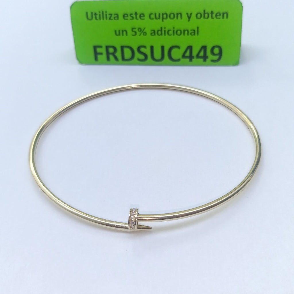PULSERA CLAVO ORO 10K 2.5 (NUEVO)