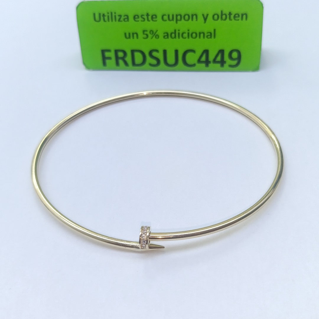 PULSERA CLAVO ORO 10K 2.5 (NUEVO)