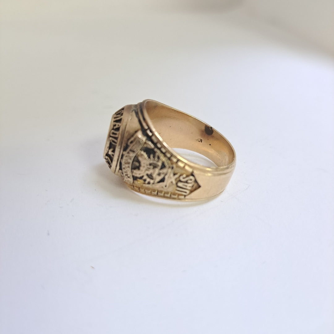 ANILLO DE GRADUACIÓN ORO 8 K 17.9 GRMS (SEMINUEVO)