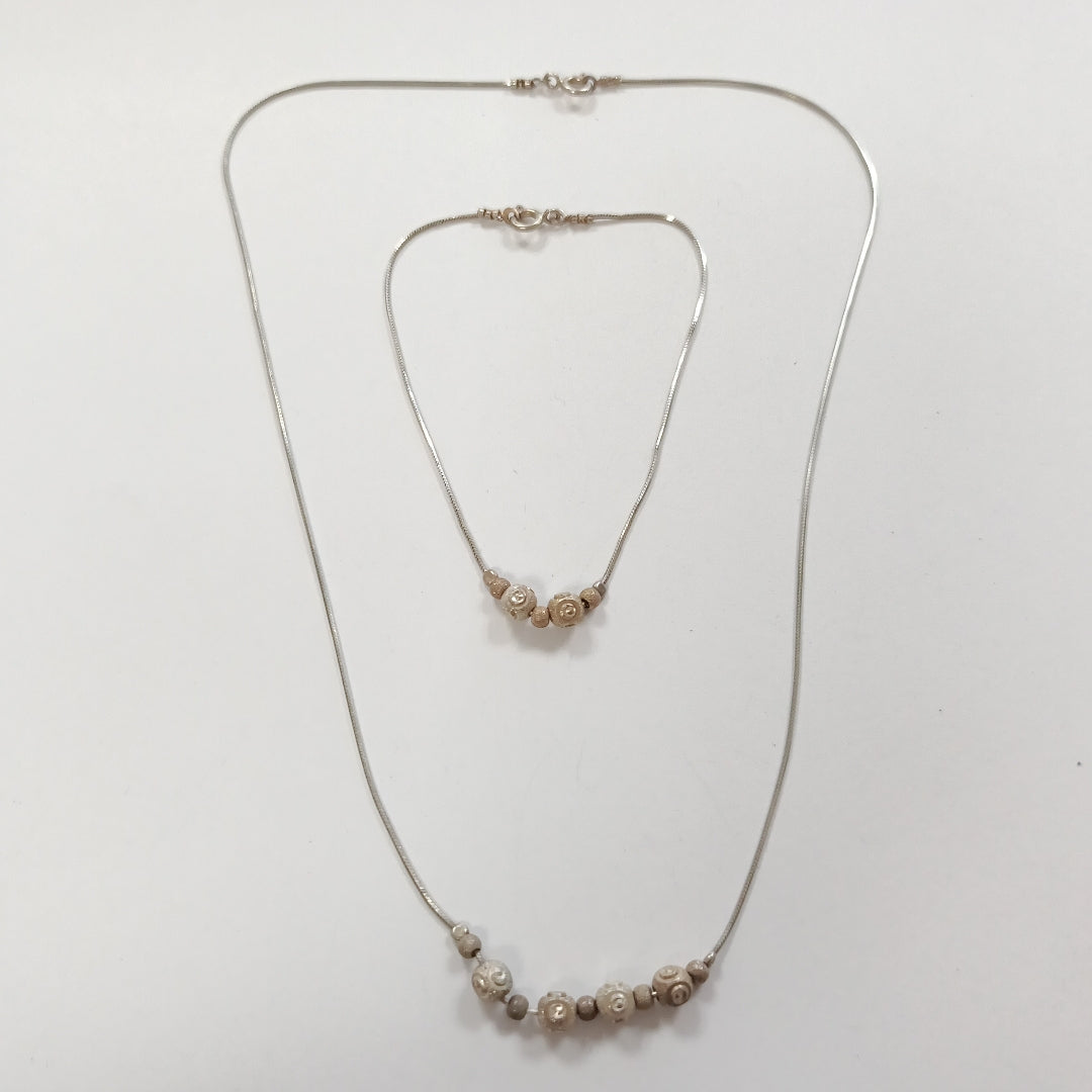 ANILLITO, CADENA, PULSERA PLATA 24.7 GRMS (SEMINUEVO)