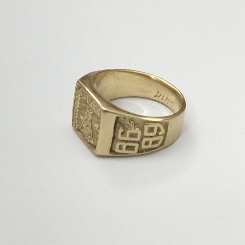 ANILLO DE GRADUACIÓN ORO 14 K 6 GRMS (SEMINUEVO)