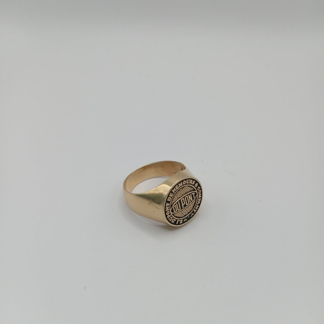 ANILLO CONMEMORATIVO ORO 14 K 9 GRMS (SEMINUEVO)