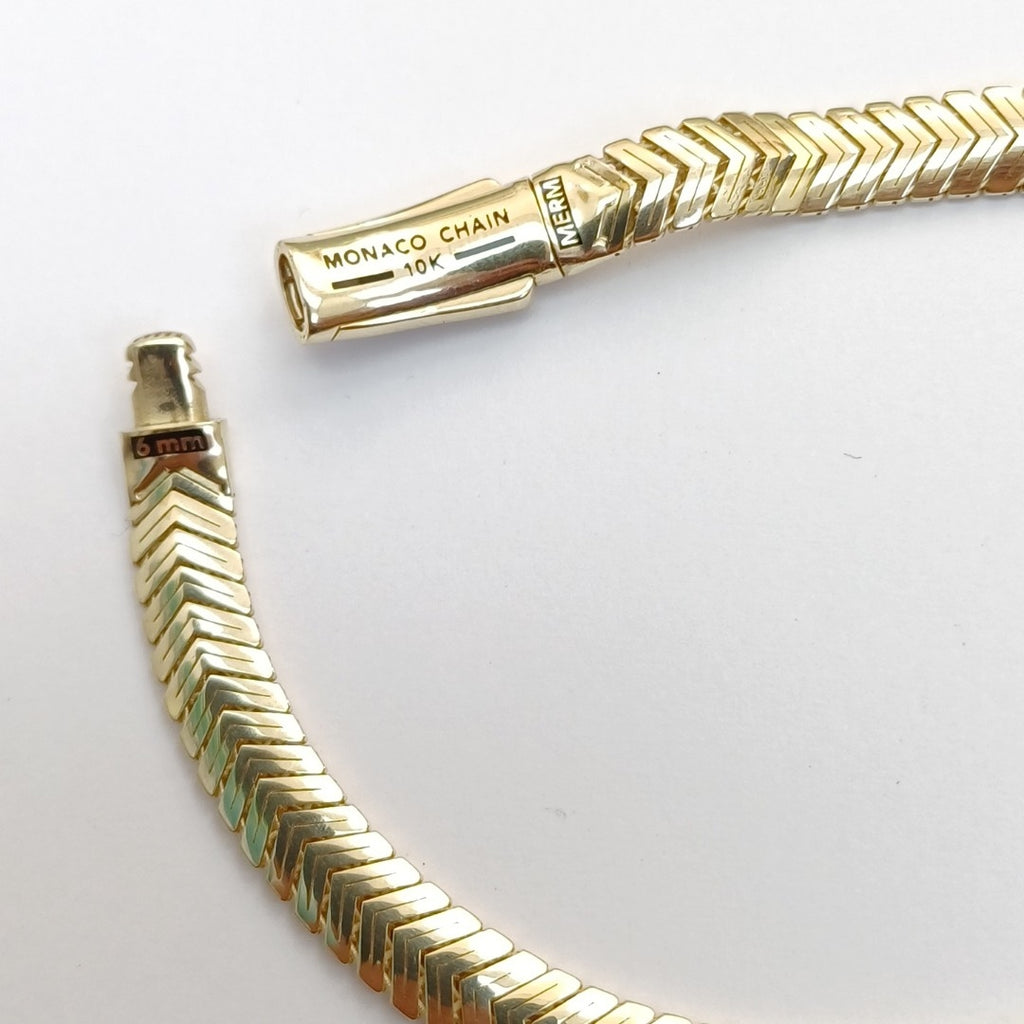 PULSERA CABALLERO MONACO ORO 10K 7.1 (NUEVO)