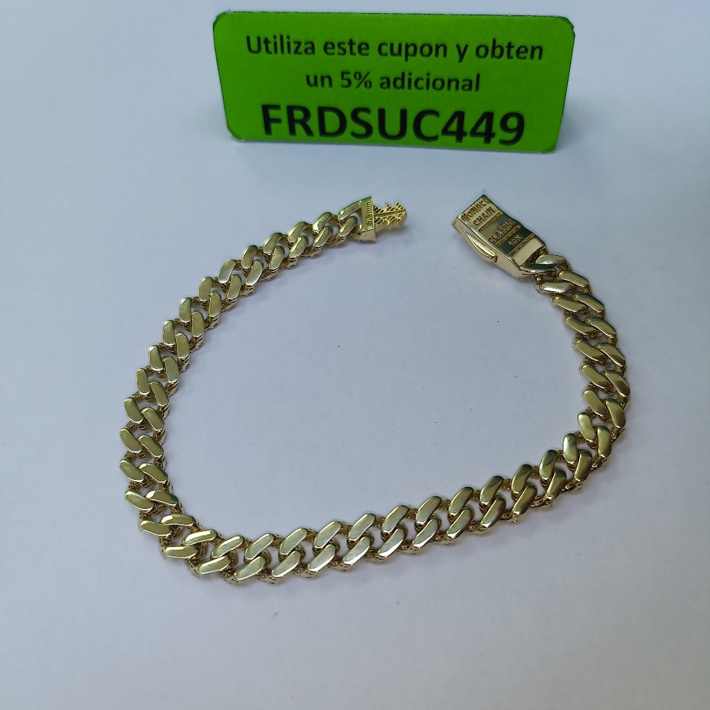 PULSERA MONACO ORO 10K 8 (NUEVO)