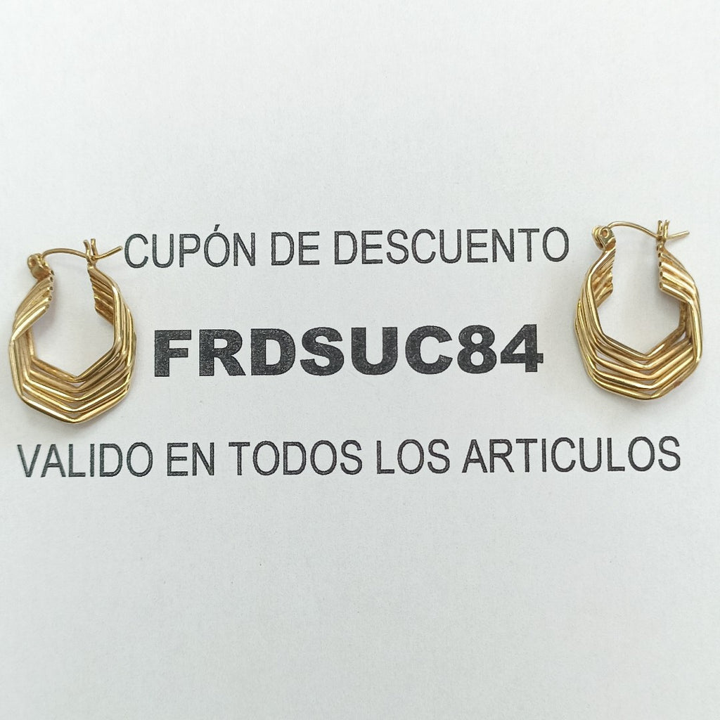 ARRACADAS PAR ORO 14 K 3.4 GRMS (SEMINUEVO)