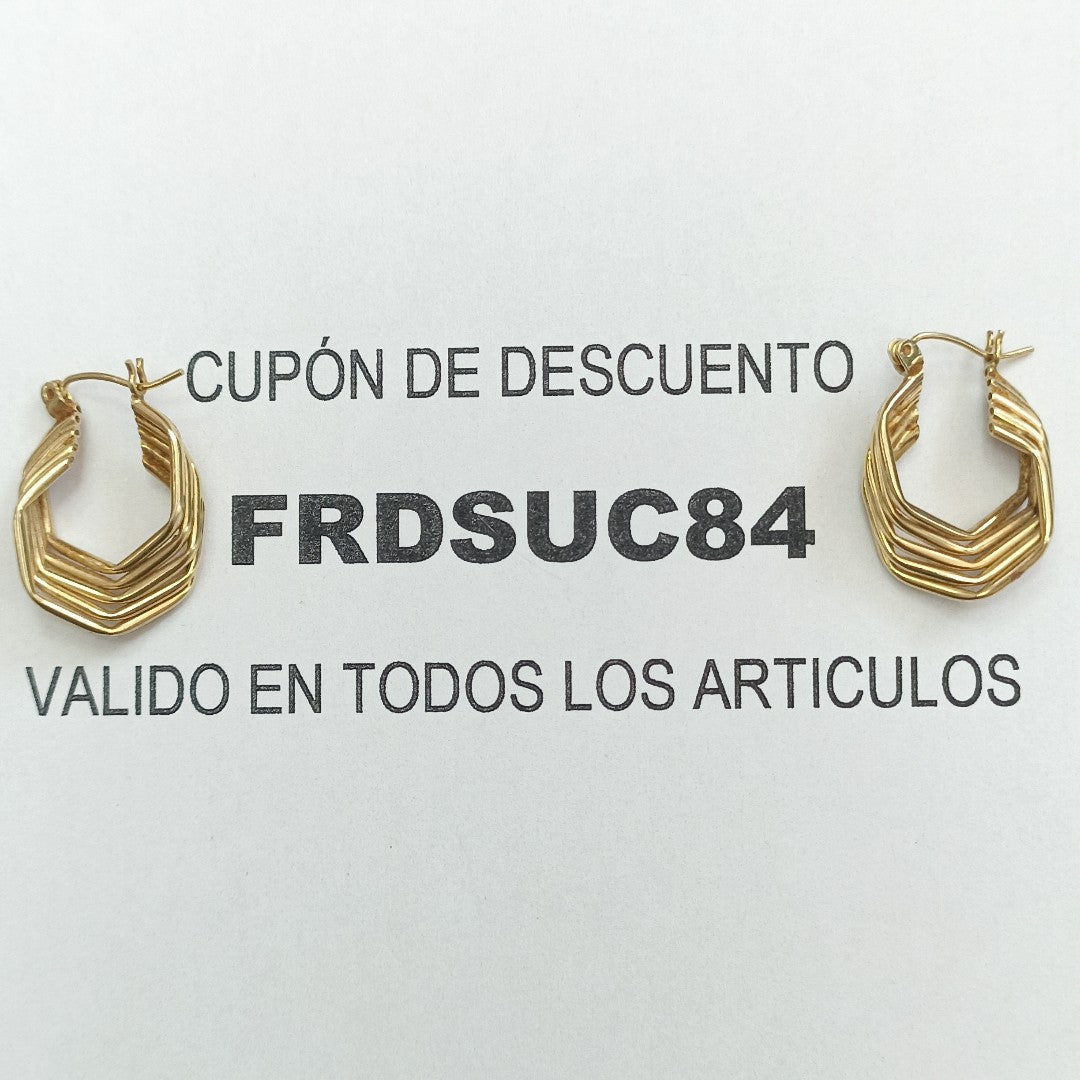 ARRACADAS PAR ORO 14 K 3.4 GRMS (SEMINUEVO)