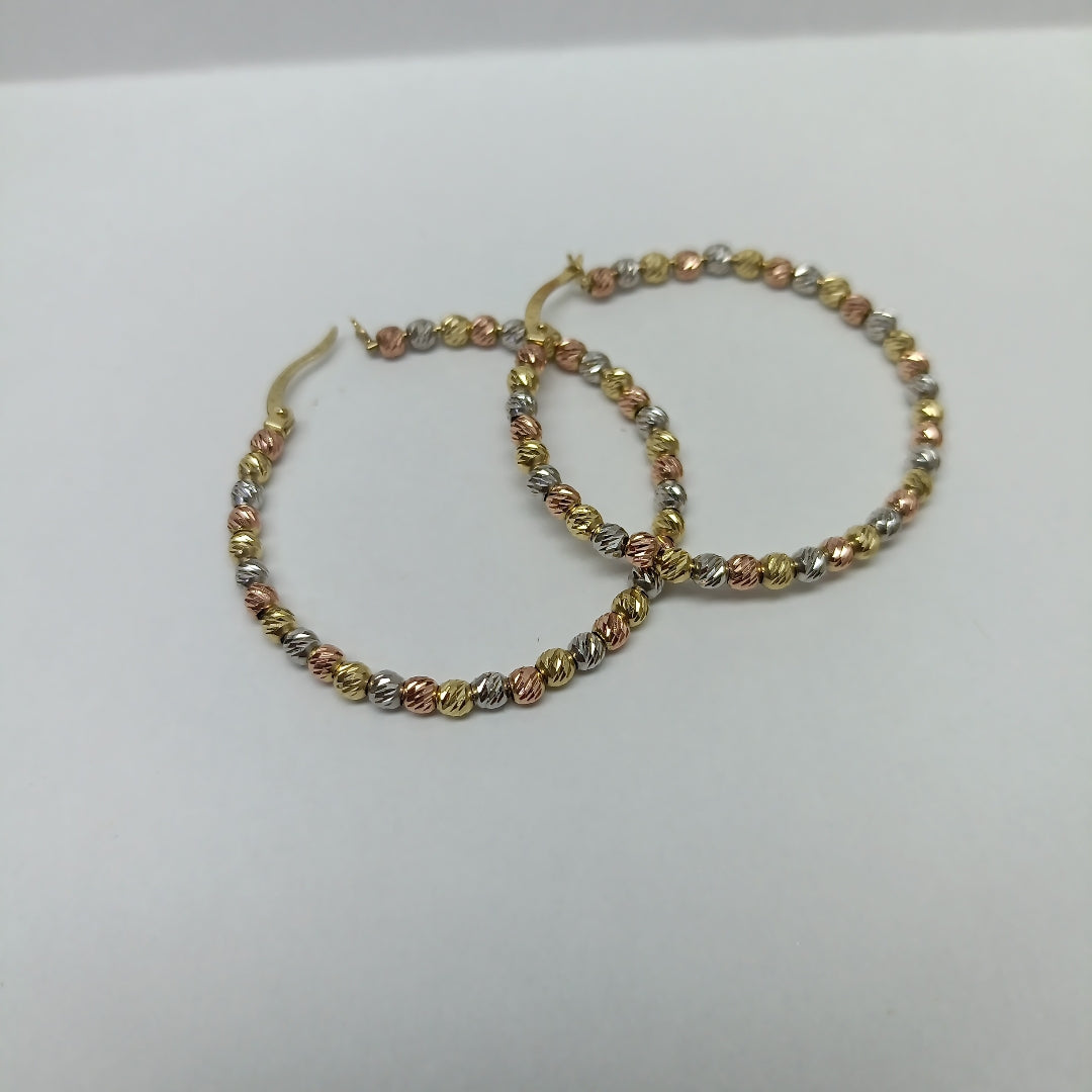 ARRACADAS PAR ORO, ORO COMBINADO 10 K 4.6 GRMS (SEMINUEVO)