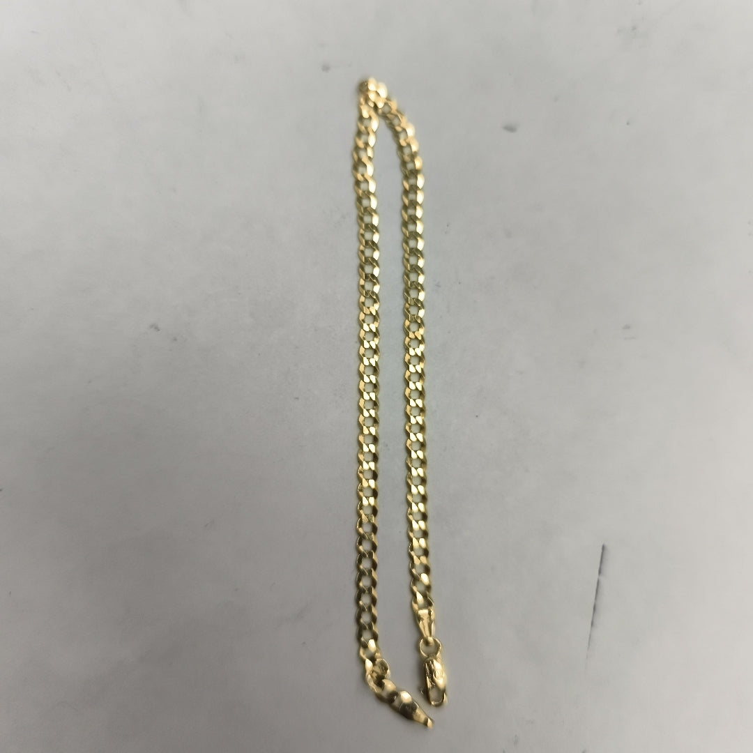 PULSERAS CABALLERO BARBADA AMARILLA ORO 14K 2.9 (NUEVO)
