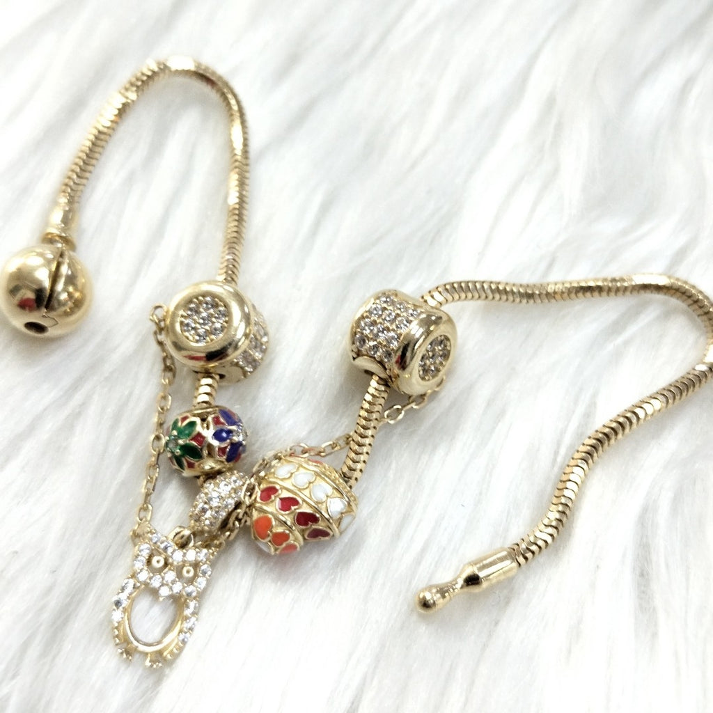 PULSERA CHARM ORO 14K 12 (NUEVO)