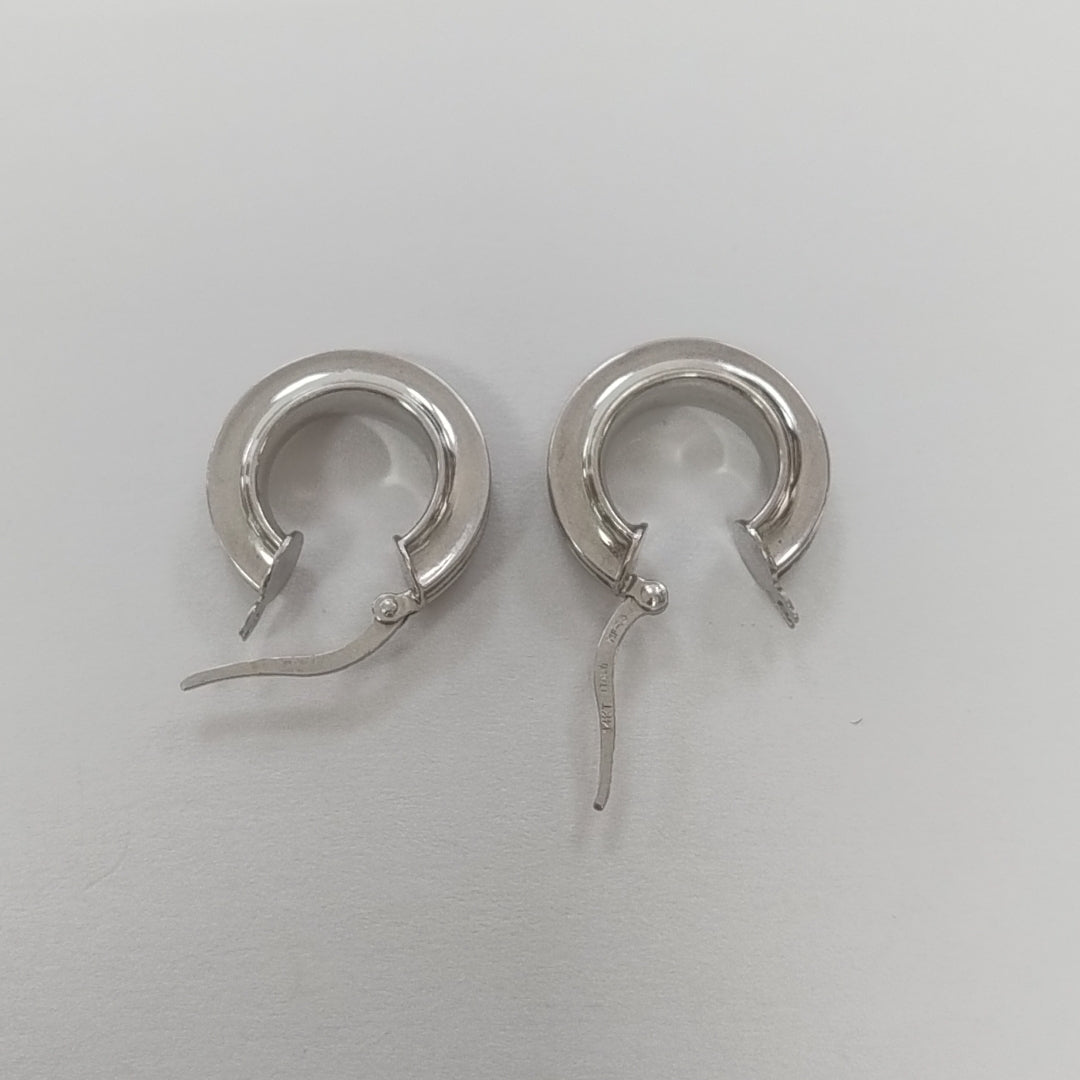ARRACADAS PAR ORO BLANCO 14 K 2,00 GRMS (SEMINUEVO)