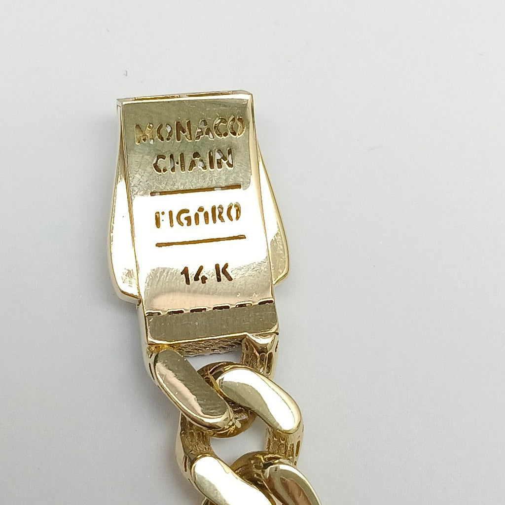 PULSERA CABALLERO MONACO ORO 14K 13.5 (NUEVO)
