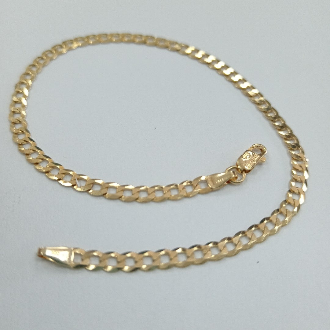 PULSERAS CABALLERO BARBADA AMARILLA ORO 14K 2.8 (NUEVO)