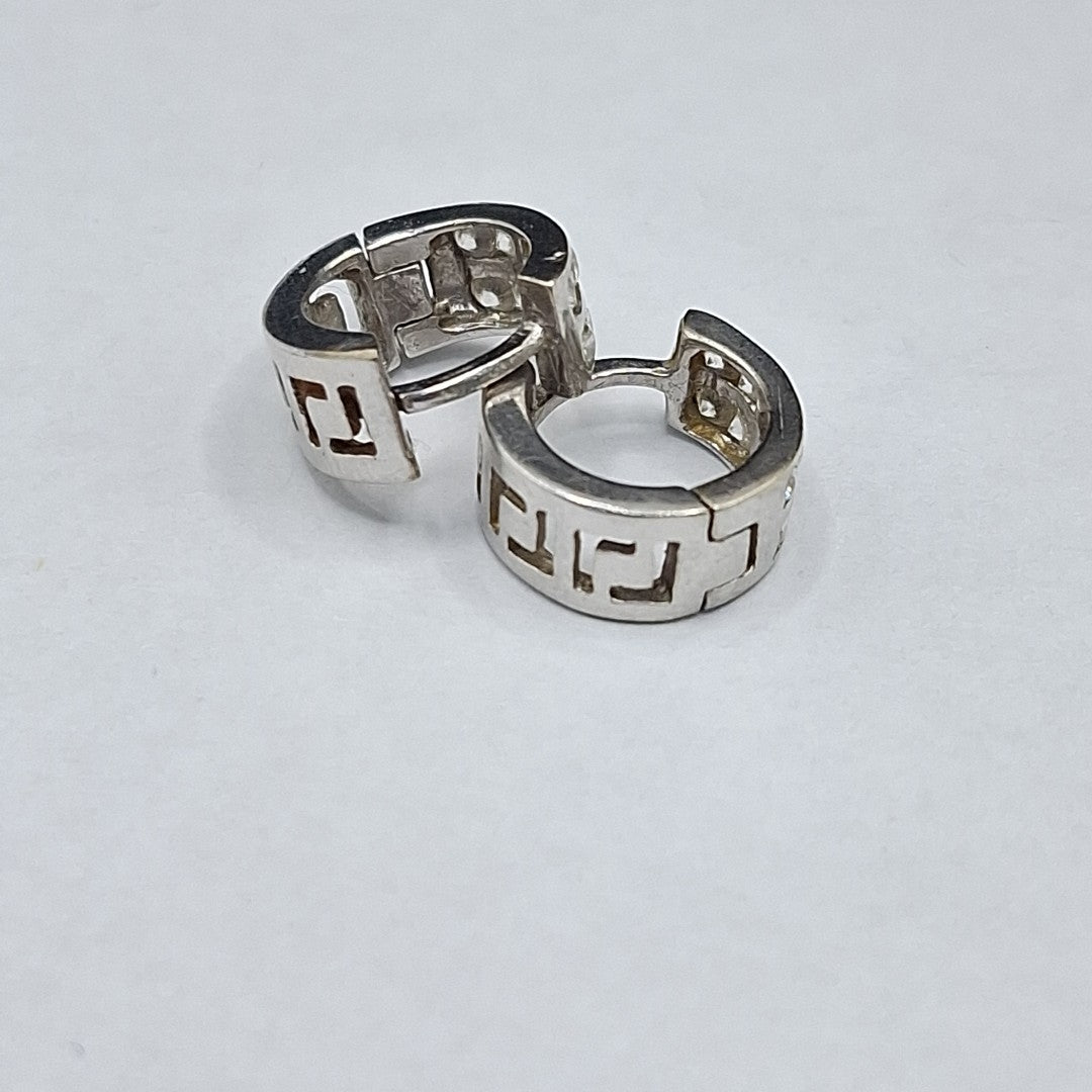 ARETES PAR ORO, ORO BLANCO 14 K 3.1 GRMS (SEMINUEVO)