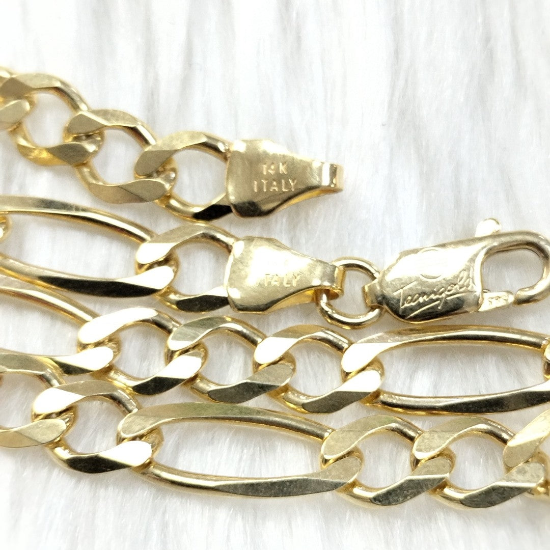 PULSERAS CABALLERO CARTIER 3 1 AMARILLA ORO 14K 7.3 (NUEVO)