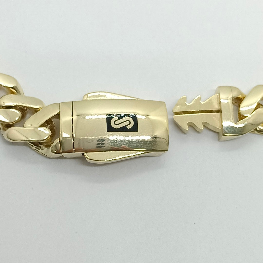 PULSERA CABALLERO MONACO ORO 14K 13.5 (NUEVO)
