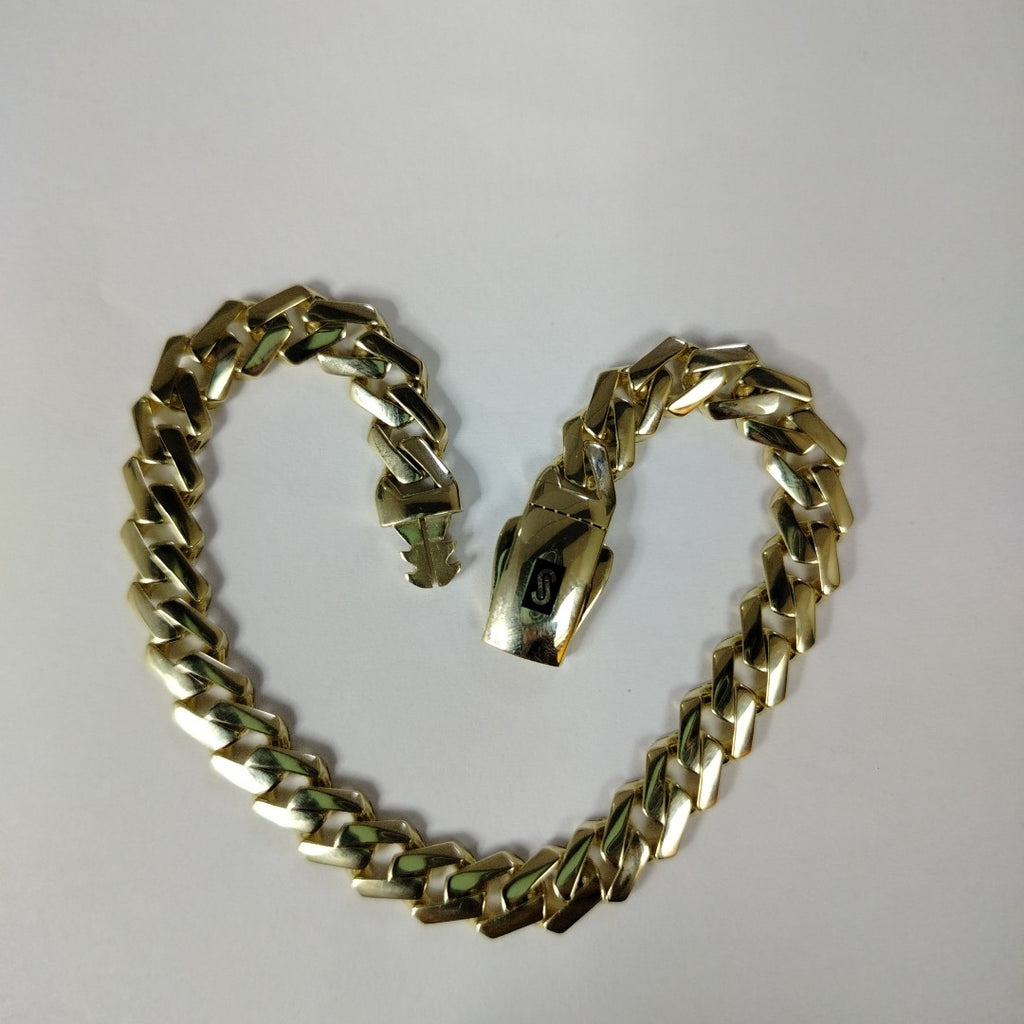 PULSERA CABALLERO MONACO ORO 10K 9.2 (NUEVO)