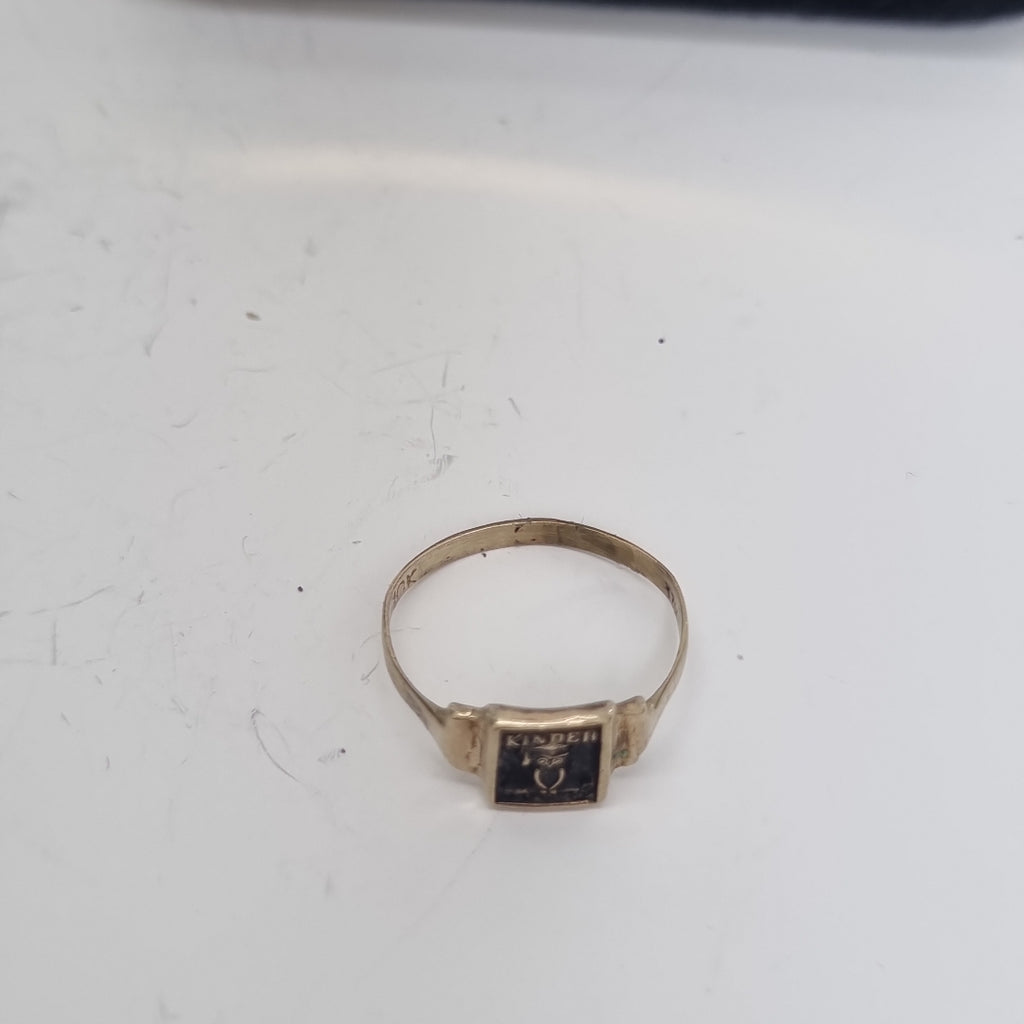 ANILLO DE GRADUACIÓN ORO 10 K 0.9 GRMS (SEMINUEVO)