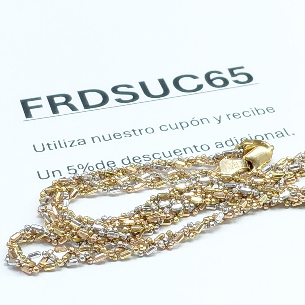 CADENA ORO COMBINADO 14 K 7.7 GRMS (SEMINUEVO)