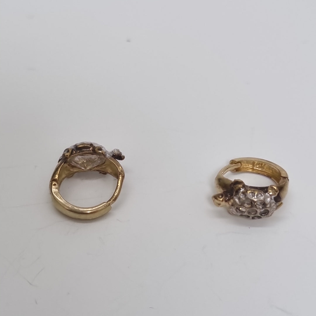 ARRACADAS PAR ORO 14 K 2.2 GRMS (SEMINUEVO)