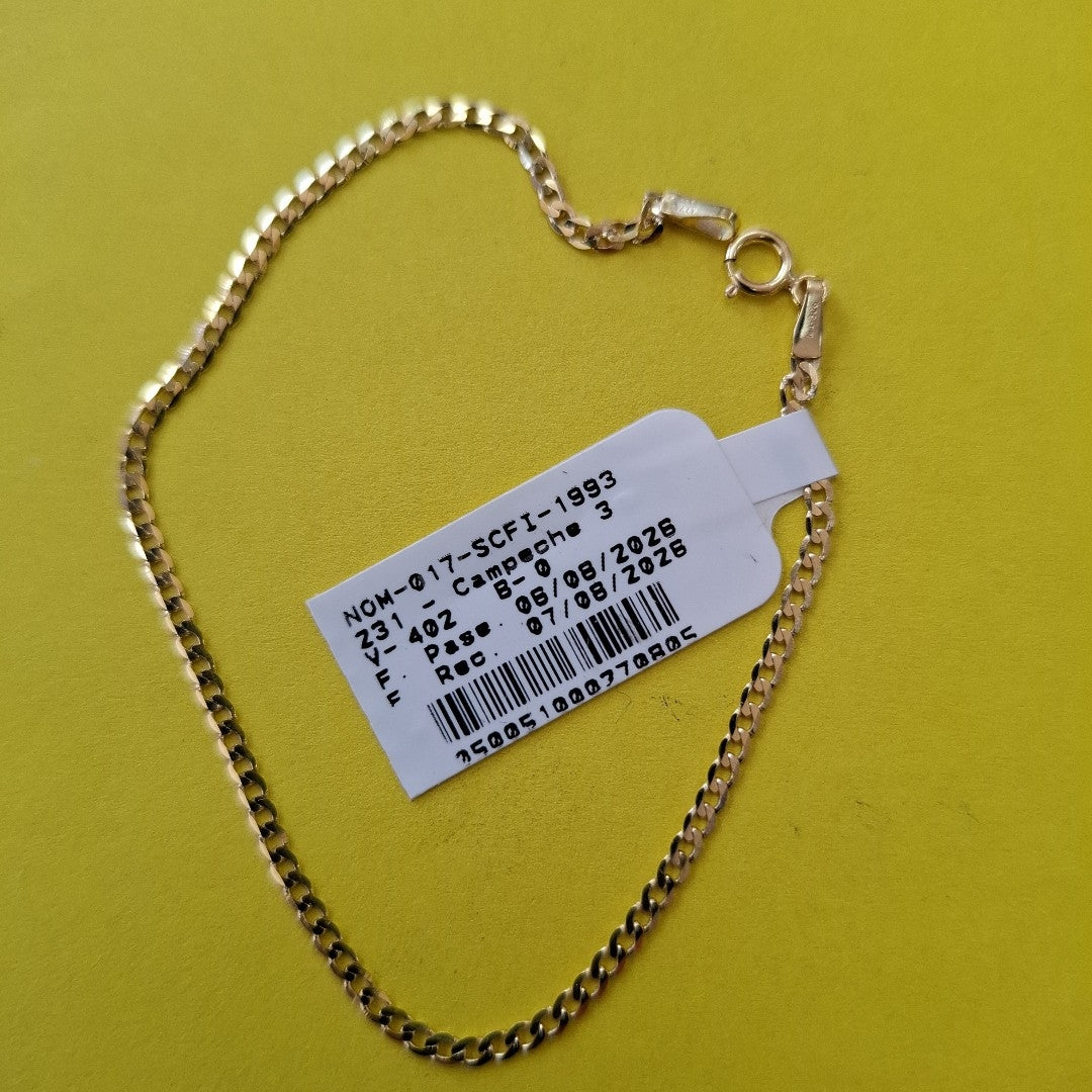PULSERAS DAMA BARBADA AMARILLA ORO 14K 1.2 (NUEVO)