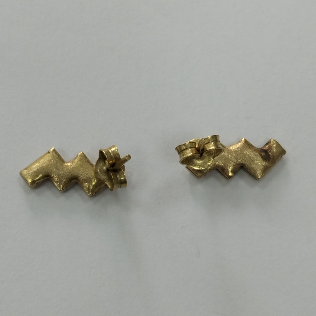 ARETES PAR ORO COMBINADO 14 K 2,10 GRMS (SEMINUEVO)