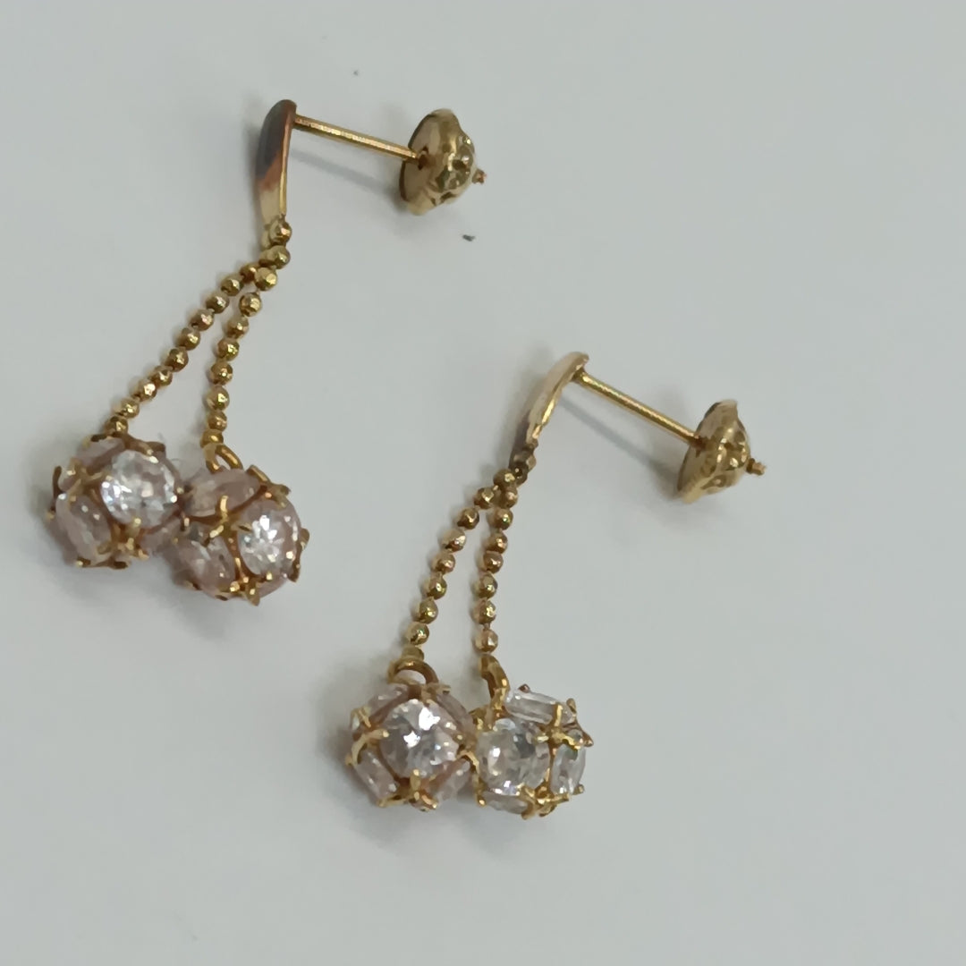 ARETES PAR ORO 14 K 2,10 GRMS (SEMINUEVO)
