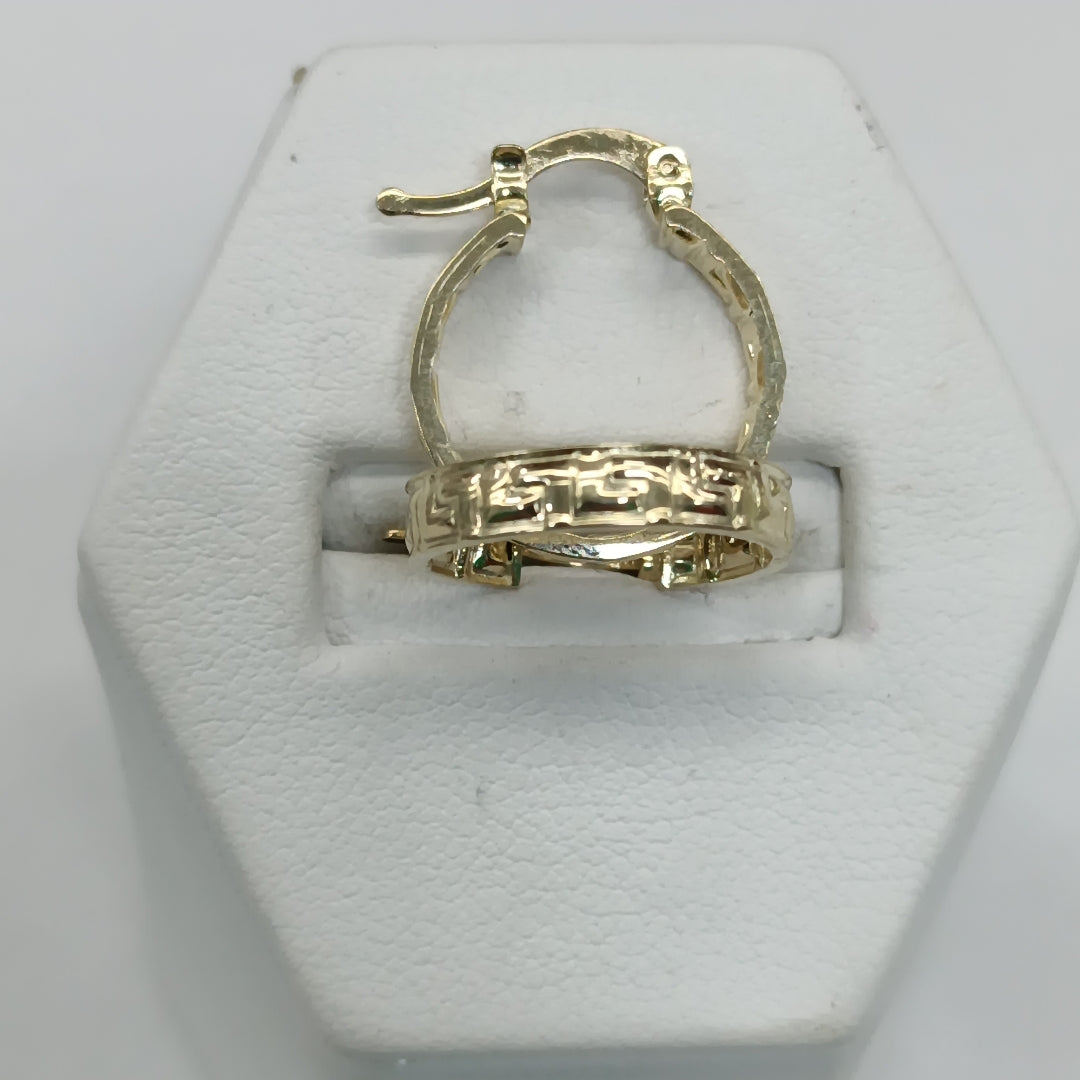 ARETES ARRACADAS FIG GRECAS 14K 1.8 GR (NUEVO)