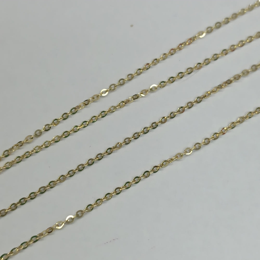 CADENA TEJIDO GARGANTILLA CON DIJE MARIPOSAS CIRCONIAS Y PIEDRAS DE COLOR 14K 45 CM 1.9 GR (NUEVO)