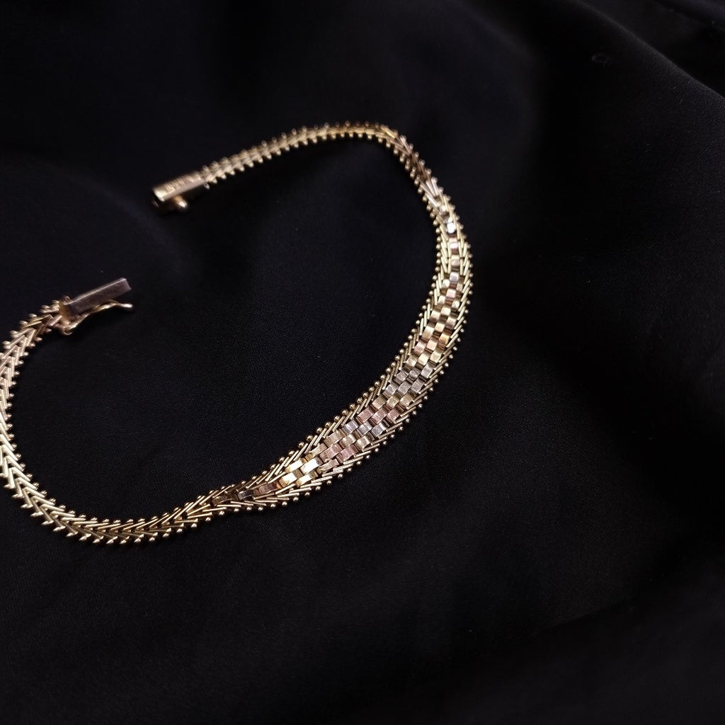 PULSERA ORO COMBINADO 14 K 8,40 GRMS (SEMINUEVO)