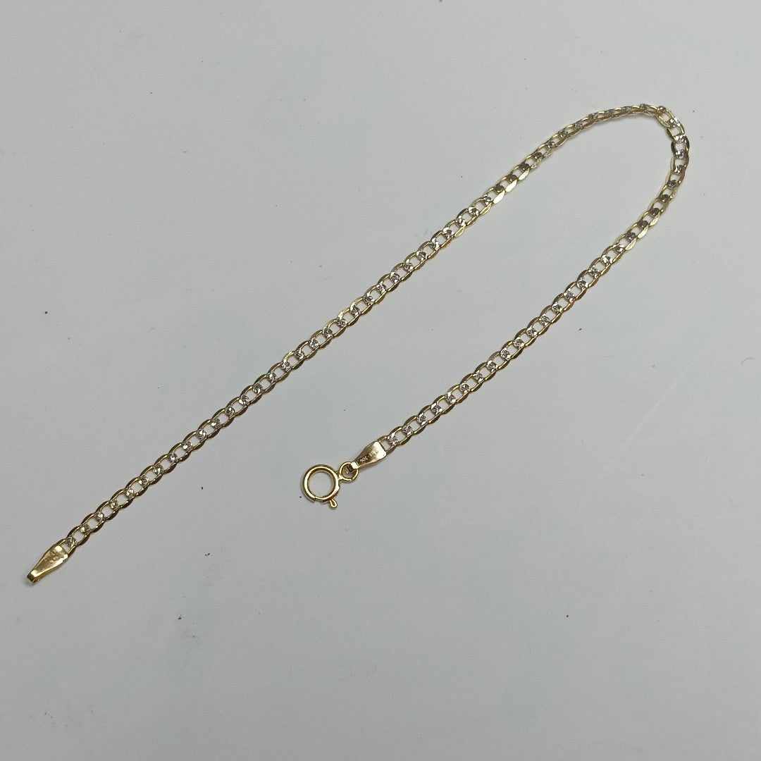 PULSERAS DAMA BARBADA DIAMANTADA ORO 14K 1.5 (NUEVO)