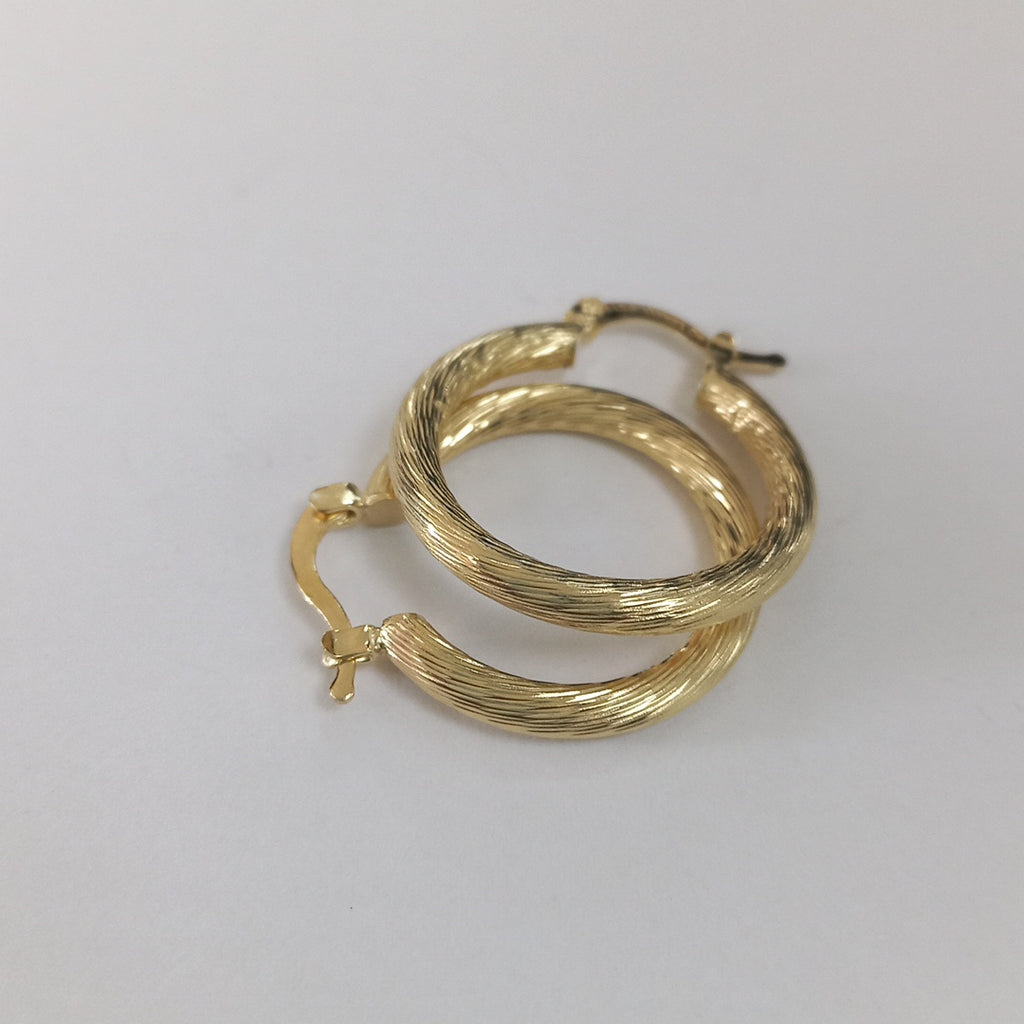 ARETES TEJIDO ARRACADAS ASTRIADAS 14K 2.7 GR (NUEVO)