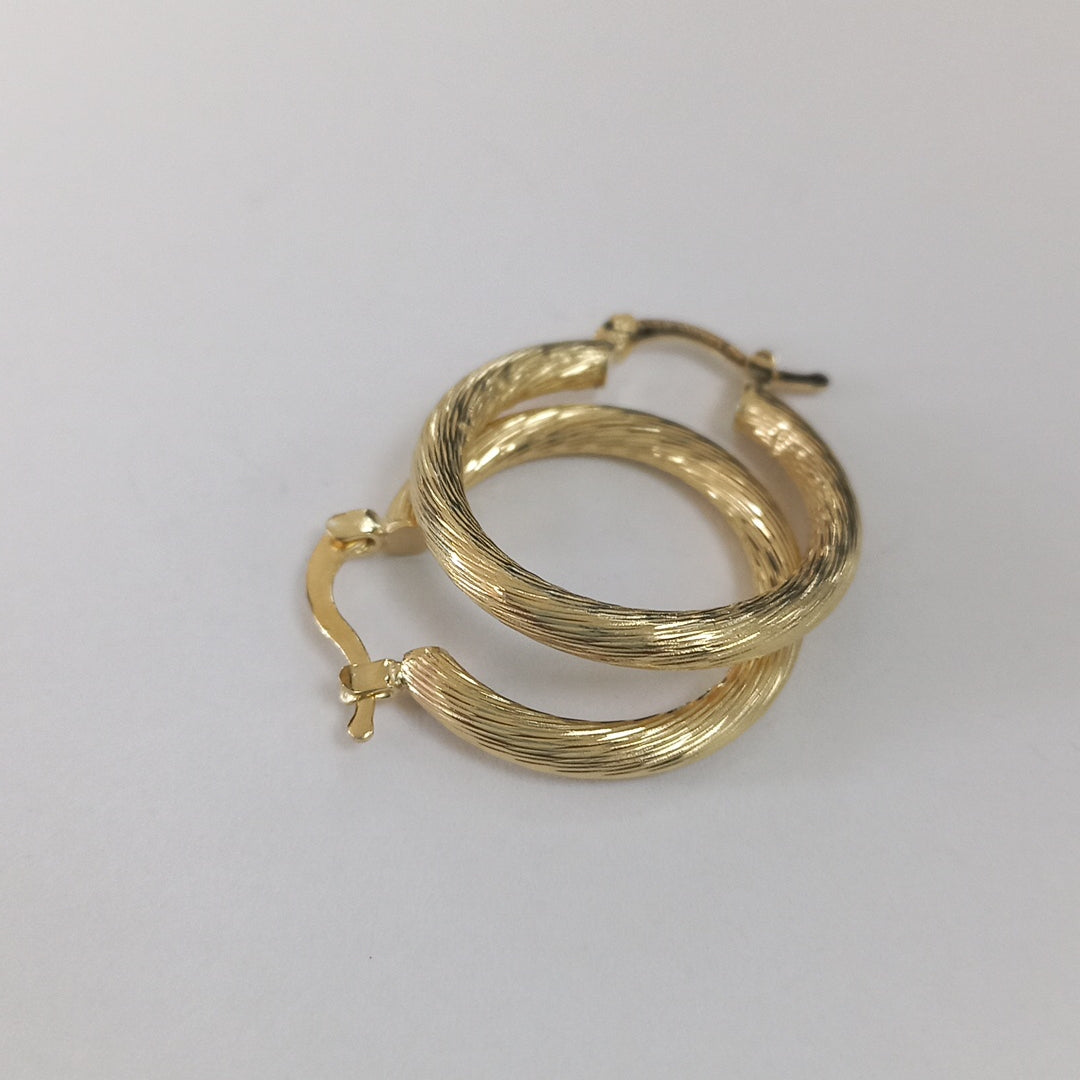 ARETES TEJIDO ARRACADAS ASTRIADAS 14K 2.7 GR (NUEVO)