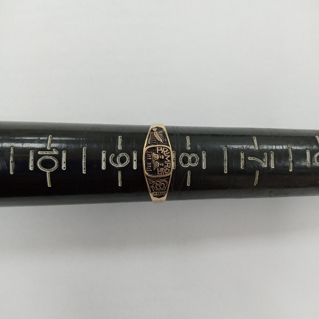 ANILLO DE GRADUACIÓN ORO 10 K 0,90 GRMS (SEMINUEVO)