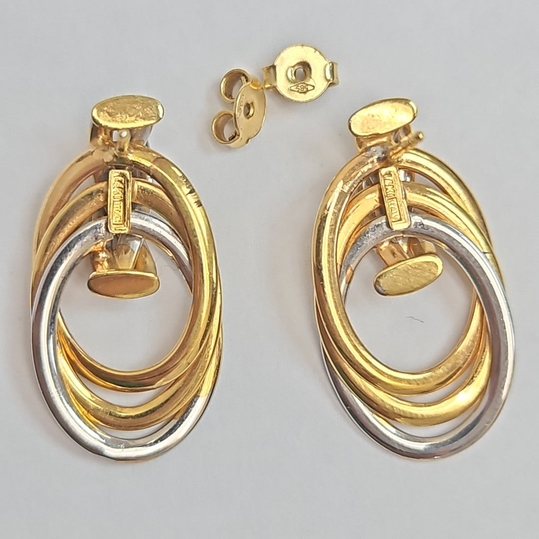 ARETES PAR ORO 14 K 3.7 GRMS (SEMINUEVO)