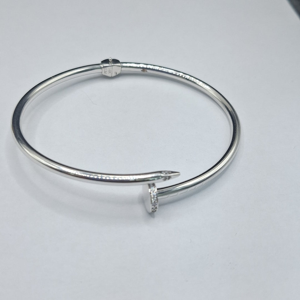 PULSERA RIGIDA ORO, ORO BLANCO 14 K 6.6 GRMS (SEMINUEVO)