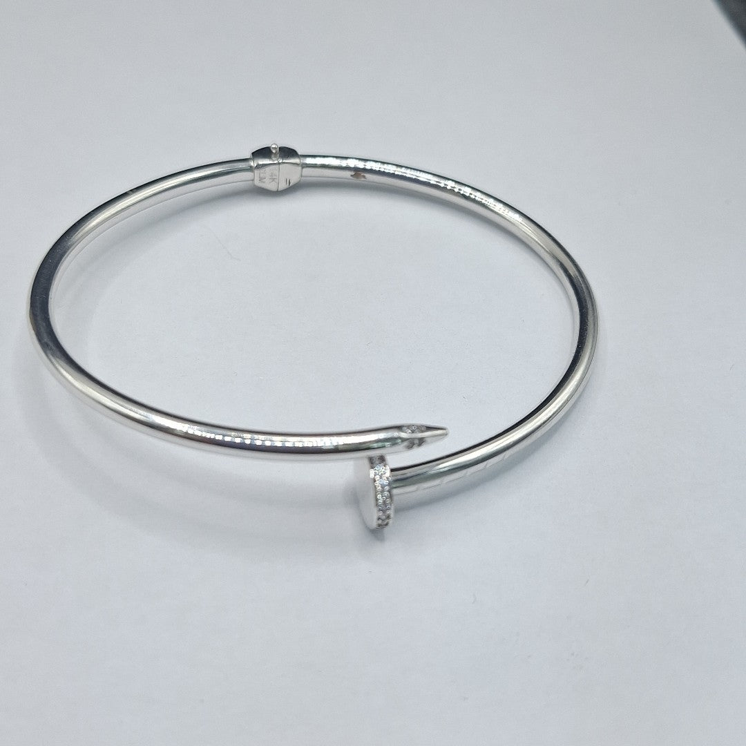 PULSERA RIGIDA ORO, ORO BLANCO 14 K 6.6 GRMS (SEMINUEVO)
