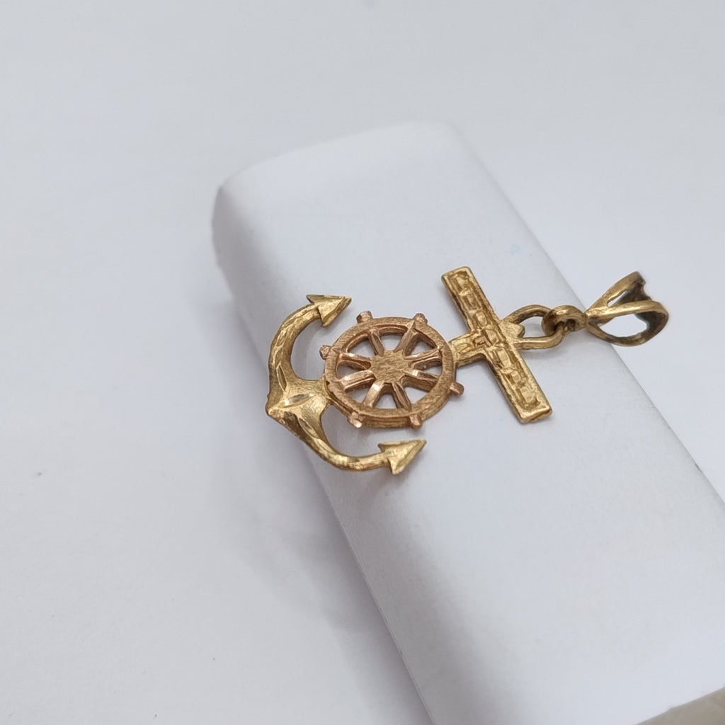 CRISTO EN ANCLA ORO 10 K 1,70 GRMS (SEMINUEVO)