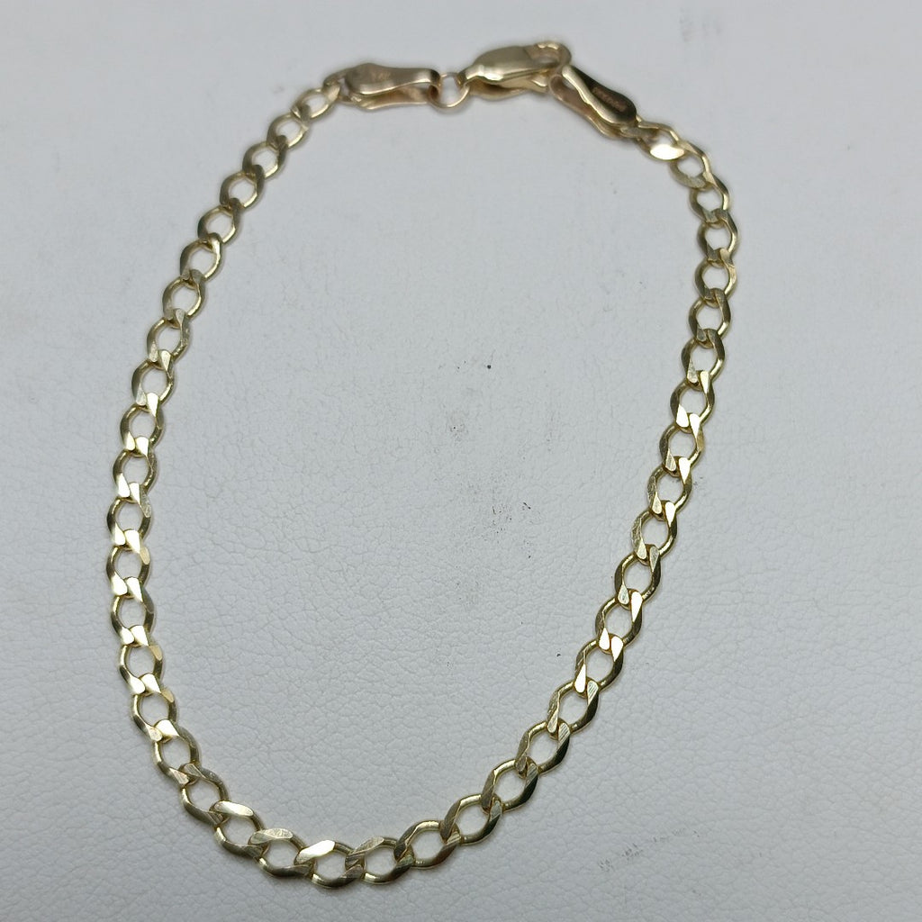 PULSERA TEJIDO BARBADA 14K 18 CM 3.4 GR (NUEVO)