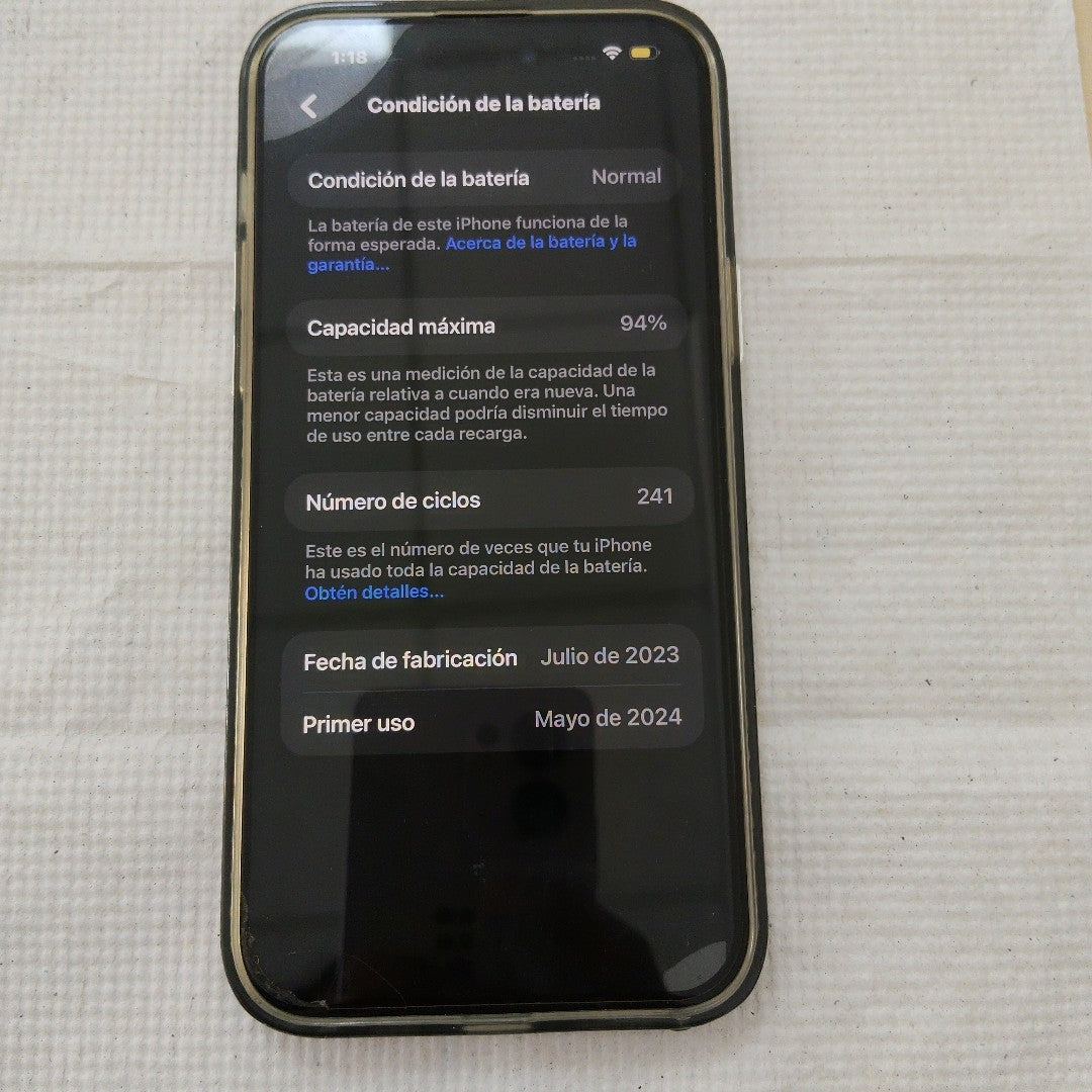 CELULAR APPLE IPHONE 15 PLUS A3093 (2023) 128 GB 6 GB RAM (SEMINUEVO)