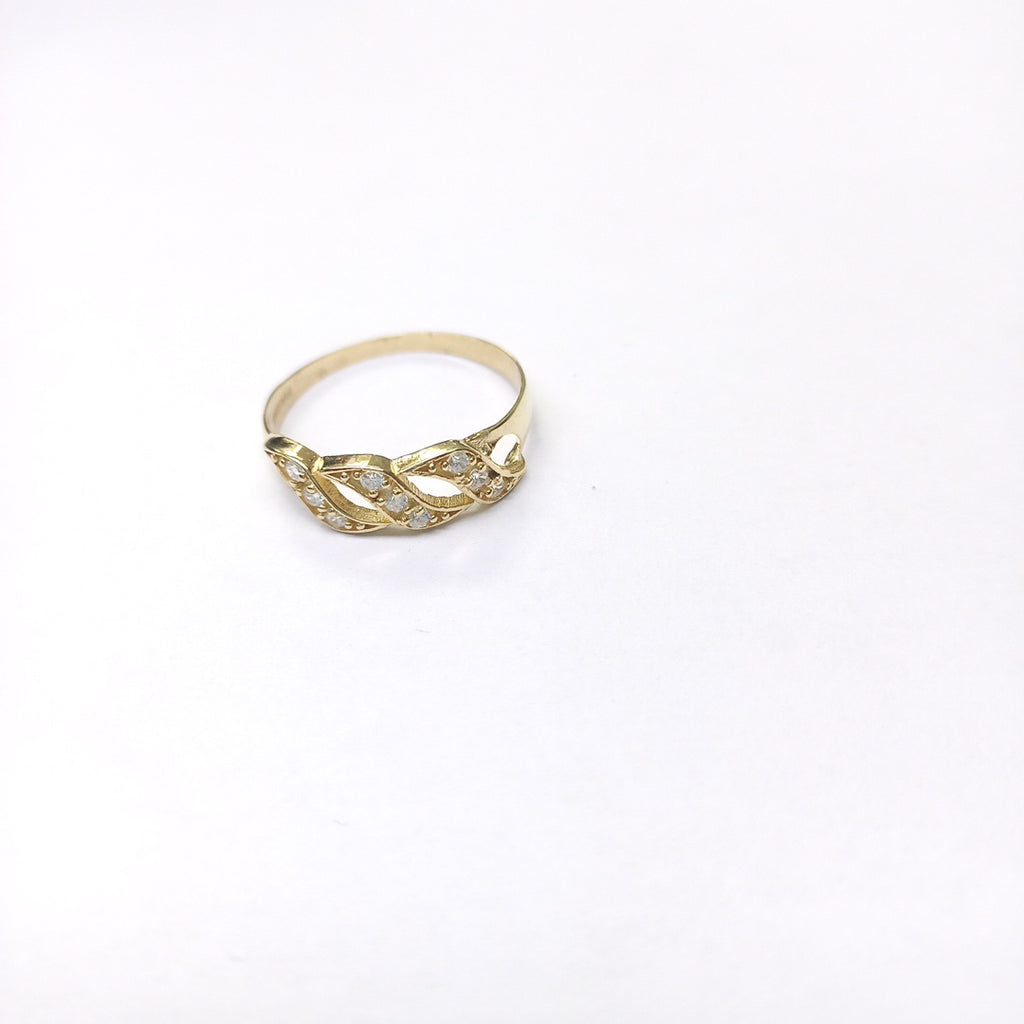 ANILLOS CON CIRCONIAS 14K TALLA 8 1.5 GR (NUEVO)
