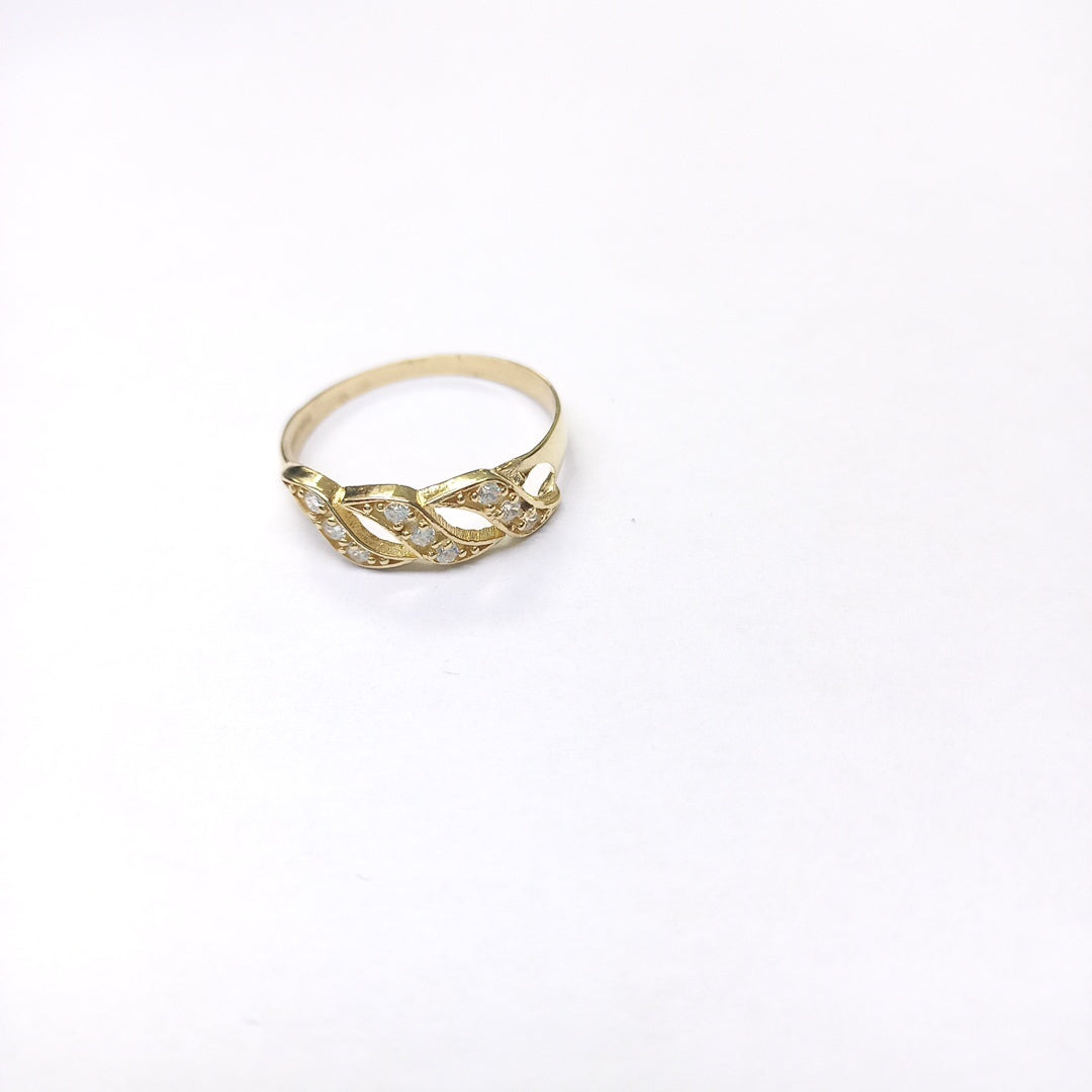 ANILLOS CON CIRCONIAS 14K TALLA 8 1.5 GR (NUEVO)