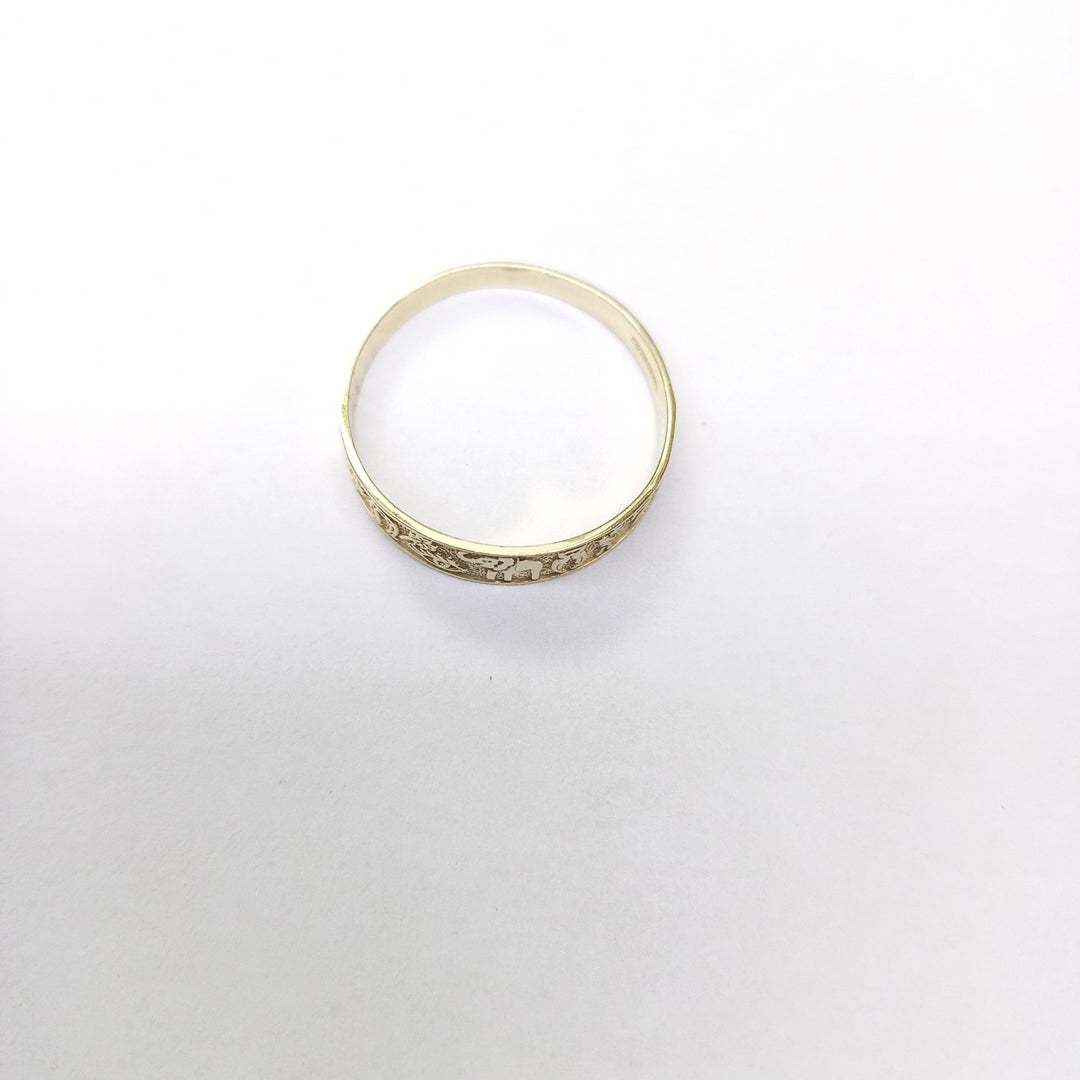 ANILLOS ARGOLLA DE LA SUERTE 10K TALLA 9 1.3 GR (NUEVO)